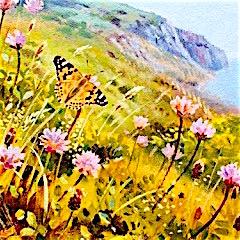 Flower Press -all seasons card range : BB29  PAINTED LADY ARRIVAL