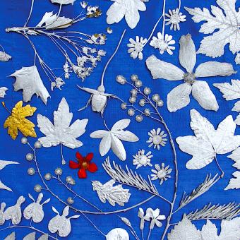 Flower Press -all seasons card range : FP 10  Silver Flowers 2