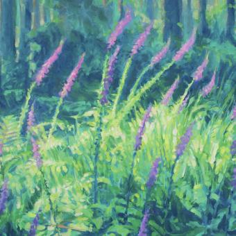 Flower Press -all seasons card range : LD 36 FOXGLOVES