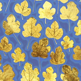 Flower Press -all seasons card range : LP22  Fig Leaf Gold