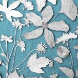 Flower Press -all seasons card range : FP 01 Silver Collage 1