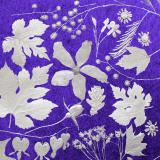 Flower Press -all seasons card range : FP 09  Silver Flowers 1