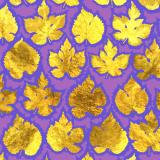 Leaf Press card range : LP21 Mulberry, Gold Leaf 